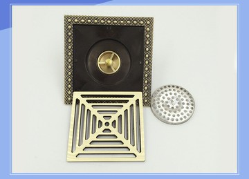 全銅歐式大面板15x15cm 超大15厘米陽臺戶外復古防蟲地漏