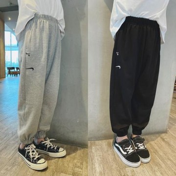 男童褲子秋冬新款童裝中大童洋氣寬松休閑小學生兒童加絨運動長褲