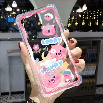 多款卡通圖案 蠟筆小新 水豚 OPPOA1Pro 手機殻 氣囊潮透明ins風 薄新款高顔值 防摔軟硅膠