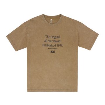 CONVERSE WASHED TEE SWAMP CORE 短袖上衣 男 綠色-MCH624-342