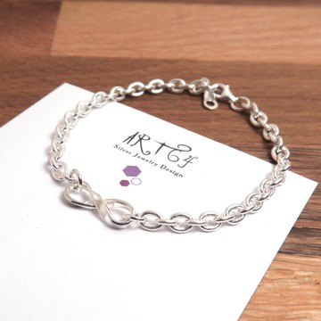 意念無限 925純銀手鍊(寬鍊款) 女生手鍊