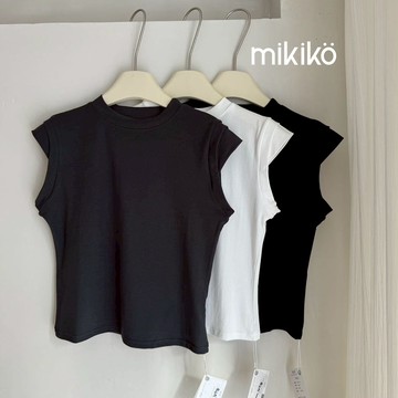 美木子｜無袖背心 ｜小飛袖素面背心上衣【T30307】素面t恤 立領背心 無袖上衣 內搭上衣 修身背心 坎肩背心