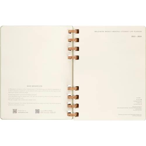 Moleskine 2024 Spiral Academic Planner  12M  Extra Large  Crush Ki 