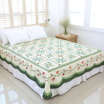 LEENDECO Like 水洗床罩  160 x 210 cm  綠色