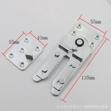 [24時熱賣]五金配件 135mm沙發連接扣 二閤一鱷魚嘴鉸鏈160可拆卸組閤五金配件插扣 ZMTL