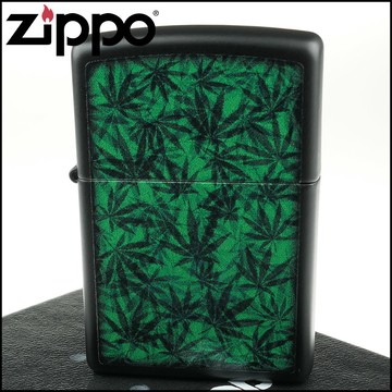 【ZIPPO】美系~Cannabis Design-大麻葉圖案打火機