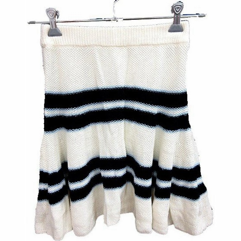 リミットレスラグジュアリー Limitless Luxury スカート フレア ミニ ニット ライン 白 ホワイト オフホワイト 紺 ネイビー Au レディース 中古 ベクトル 通販 Lineポイント最大0 5 Get Lineショッピング