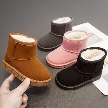 兒童經典素色雪靴 短靴 保暖 靴子 童鞋 童裝 兒童 中性款 男童 女童【BB7024】