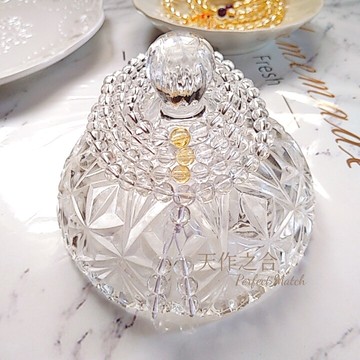 白水晶108顆念珠佛珠開運 轉運 招財 天然水晶手鍊項鍊