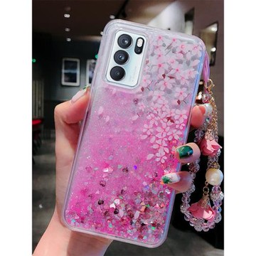 適用于oppoReno6手機殼個性Reno6pro創意液體流沙Reno6pro+硅膠全包防摔