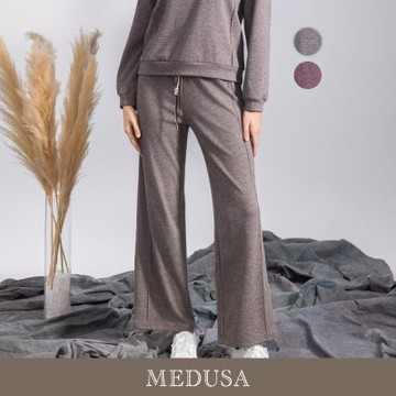 現貨【MEDUSA 曼度莎】舒適居家薄絨休閒長褲 - 2色（M-XL）｜居家長褲 休閒長褲 直筒寬褲