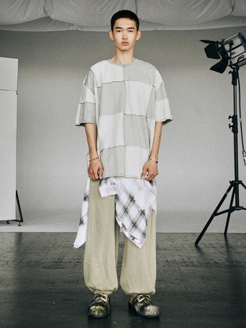 Magical Symbol Relaxable Pants_Khaki Gray