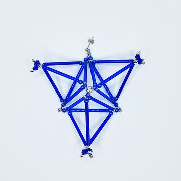 3D Triangle PIERCE/EARRING【Blue】