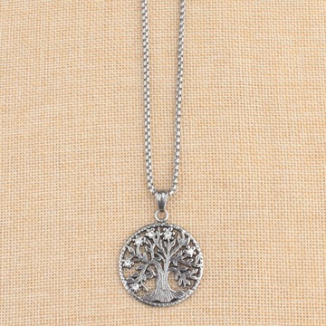 發財樹植物金錢樹吊墜項鏈毛衣鏈全鈦鋼長款搖錢樹