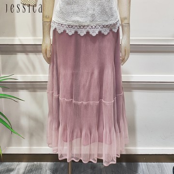 JESSICA - 溫柔甜美百搭蕾絲長紗裙243105