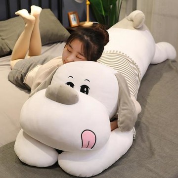 毛絨玩具趴趴狗公仔陪睡覺抱枕長條枕可愛玩偶床上娃娃男女款禮物