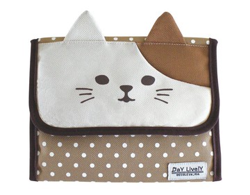收納袋-貓，收納包/文具包/隨身包/手提包/零錢包/交換禮物/禮品/旅用，X射線【C486729】