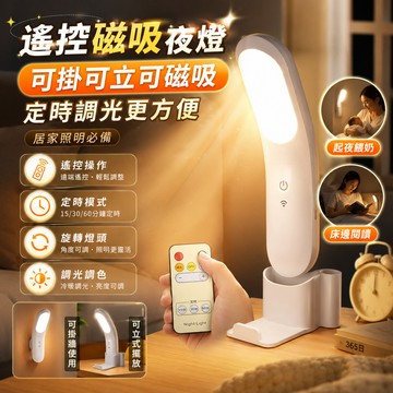 【台灣出貨🔥】LED磁吸充電護眼檯燈 無線可旋轉酷斃燈 大學生宿舍讀書專用 臥室床頭柔光小夜燈 無閃頻防隨身閱讀燈