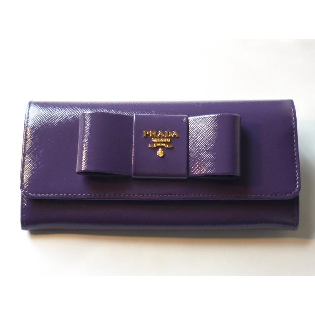 PRADA 長財布 パープル パステルパープル/ライトパープル サフィアーノ