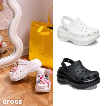 Crocs 卡駱馳 (中性鞋) Mega Crush經典光輪克駱格-黑色-207988-001 洞洞鞋