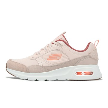 Skechers 休閒鞋 Skech-Air Court 女鞋 粉 橘 氣墊 緩衝 綁帶 支撐 板鞋