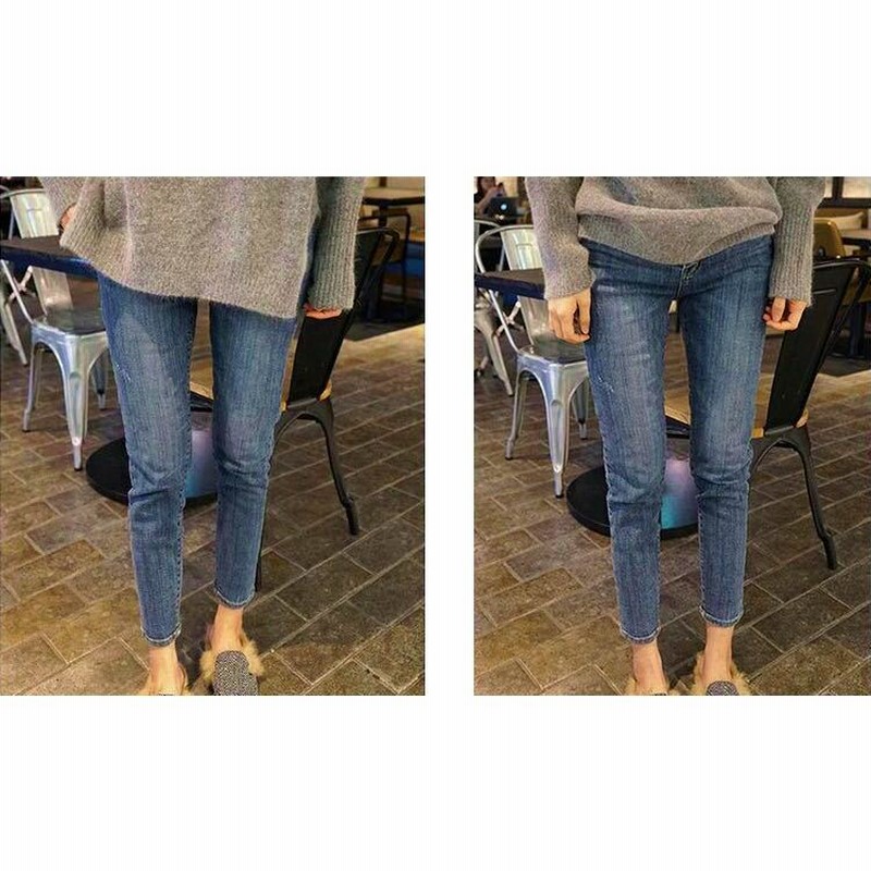 スキニーパンツ ハイウエスト ブルー グレー 25/33 スキニーデニム フレアパンツ ハイウエスト スーパーストレッチ