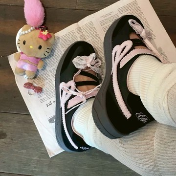 HBD小花鞋 暮櫻粉 黑粉 芭蕾鞋 德訓復古  法式瑪莉珍 休閒鞋