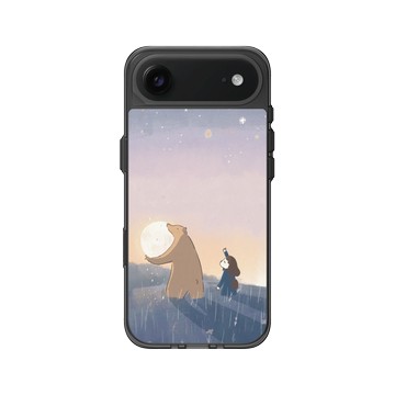 iPhone Air Clear (相機按鈕) 酷墨灰 - 咻咻熊 XiuXiubear - 我們送月亮回家吧