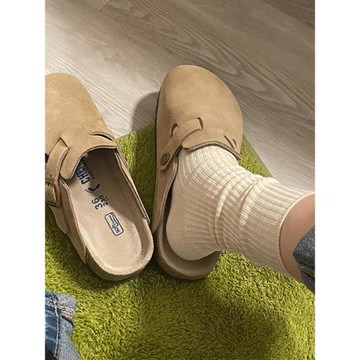 勃肯鞋襪子秋冬米白色堆堆襪夏日薄款女款長款春秋白色中筒無骨