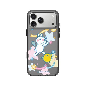 iPhone 17 Pro Max Clear (相機按鈕) 酷墨灰 - 懶散兔與啾先生 Lazy Rabbit and Mr.Chu - 魔法