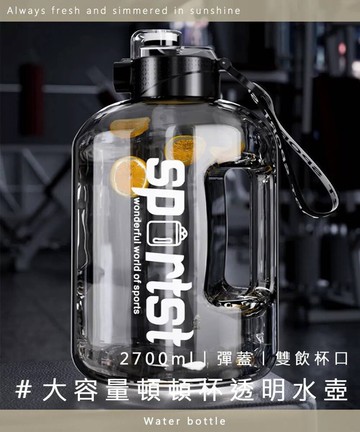 飲霸運動重量手把水桶水壺 2700ml 加贈隨壺四好禮