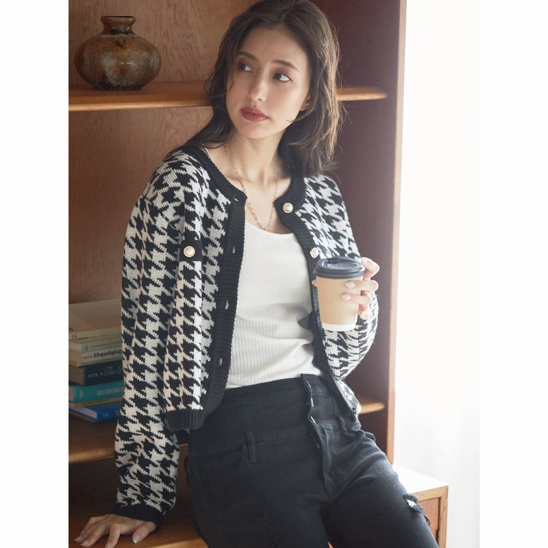 イング Ingni ツイードニットカーディガン チドリ 通販 Lineポイント最大2 0 Get Lineショッピング