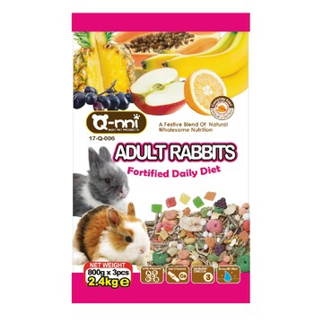 兔鼠主食糧 【2入組】Q-nni-寵物兔水果大餐 2.4kg (17-Q-006)