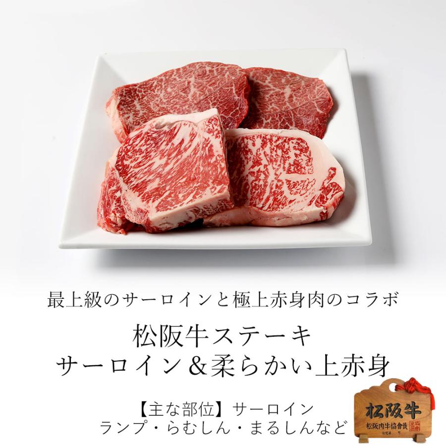 松阪牛 ステーキ サーロイン ＆ 柔らかい上赤身 700ｇ