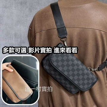 這一村 瘋馬皮 個性男包 郵差包 潮男包 個性男包 包
