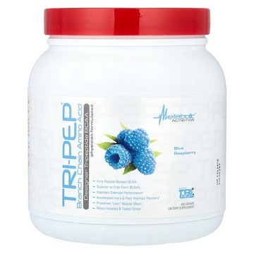 Metabolic Nutrition, Tri-Pep®，支鏈氨基酸，藍樹莓味，14.1 磅（400 克）