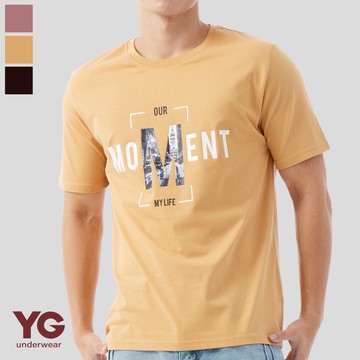 【YG 天鵝內衣】純棉印字圓領短袖-C1630YST