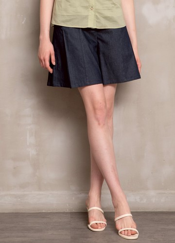 活力輕俏散襬丹寧短褲裙