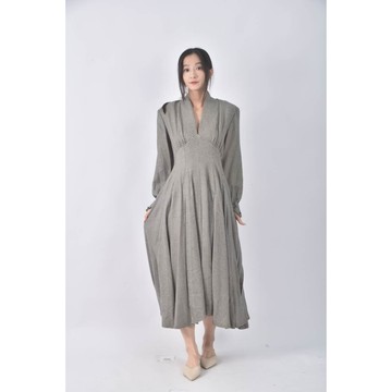 (S) 百褶黑色洋裝二手衣