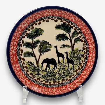波蘭手繪手工陶-點心盤 圓盤 17cm 曠野長歌系列