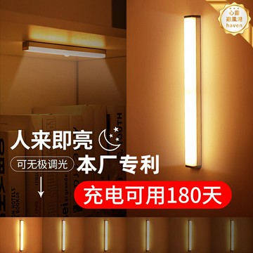 【人體感應】感應小夜燈 櫥櫃燈 樓梯燈 床頭燈 磁吸充電 無線免佈線 智能光控 樓梯過道衣櫃 起夜神器