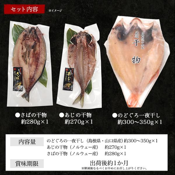 干物セット お歳暮 ギフト 超特大のどぐろ あじ さば 3種3枚入 魚 お取り寄せグルメ 贈答用 贈り物 お礼 お祝い 食品 熨斗対応 冷凍便