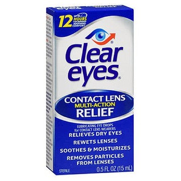 Clear Eyes Contact Lens Relief Soothing Eye Drops 0.5 oz by Clear Eyes