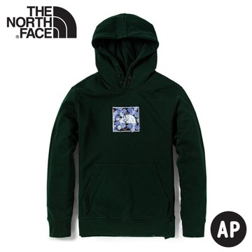 【The North Face 男 LOGO 連帽T恤《深綠》】4NF8/連帽上衣/休閒長袖/運動衫/潮衣