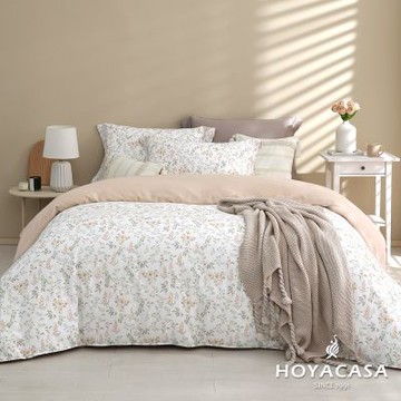 HOYACASA 加大抗菌天絲兩用被床包四件組-曦語流光