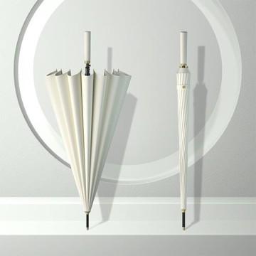 24骨長柄傘日系小清新ins加大商務傘黑膠防曬森系雙人暴雨專用傘