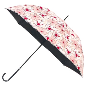 雙龍牌 沖繩鉤繡黑膠宮廷傘 HANA降溫 122cmx 8K  粉紅