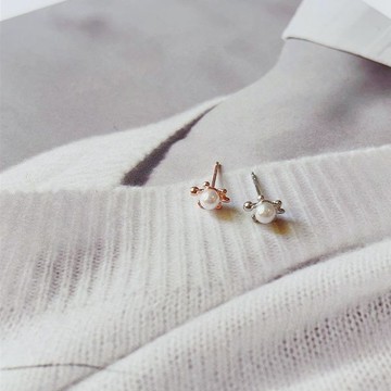 現貨專區｜小烏龜銀針耳環-甜心粉(BPES19-P)｜送禮精選店家★Reyna jewelry 女王飾品