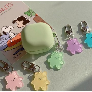 【現貨】可愛軟糖小熊吊飾 韓系透明壓克力鑰匙扣 AirPods吊飾 掛件包包 韓國ins D303