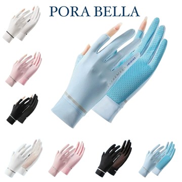 抗UV防曬手套 撞色翻指冰絲手套 手套女 外送騎車慢跑 夏日必備 GLOVES